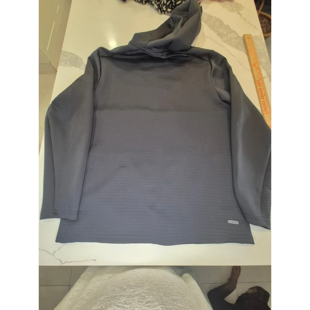 Spyder Active Mens Full‎ Zip Hoodie Gray Textured Hybrid Jacket SPM8003U Size L